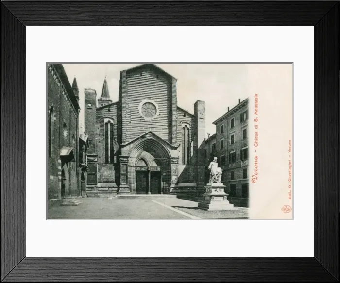 Framed Print : Italy - Verona - Church of St Anastasia Framed Print : Italy - Verona - Church of St Anastasia