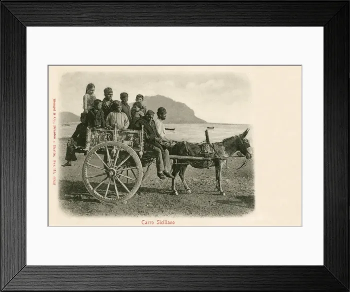 Framed Print : Italy - Sicilian Donkey Wagon (Carro)