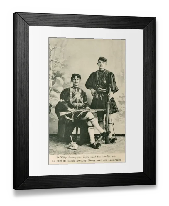Framed Print : Captain Simos and his deputy - Greek Patriot Framed Print : Captain Simos and his deputy - Greek Patriot