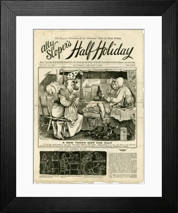 Framed Print : New Years gift / Ally Sloper Framed Print : New Years gift / Ally Sloper