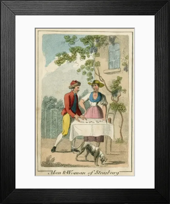 Framed Print : Man & Woman of Strasbourg Framed Print : Man & Woman of Strasbourg
