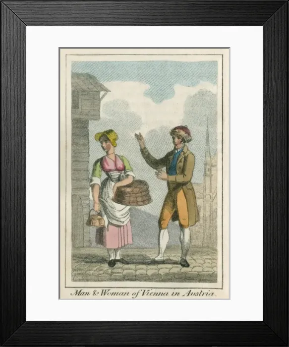 Framed Print : Man and woman of Vienna, Austria Framed Print : Man and woman of Vienna, Austria
