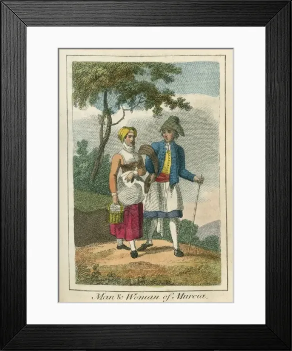 Framed Print : A man and a woman from Mercia (Spain) Framed Print : A man and a woman from Mercia (Spain)