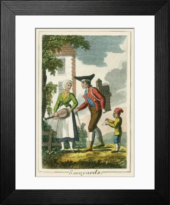 Framed Print : Savoyards - Swiss from Savoy Framed Print : Savoyards - Swiss from Savoy