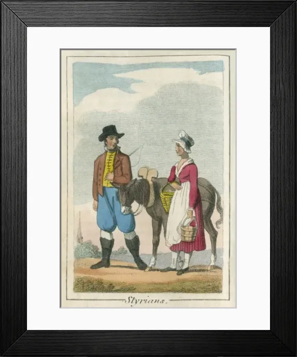 Framed Print : Styrian couple Framed Print : Styrian couple