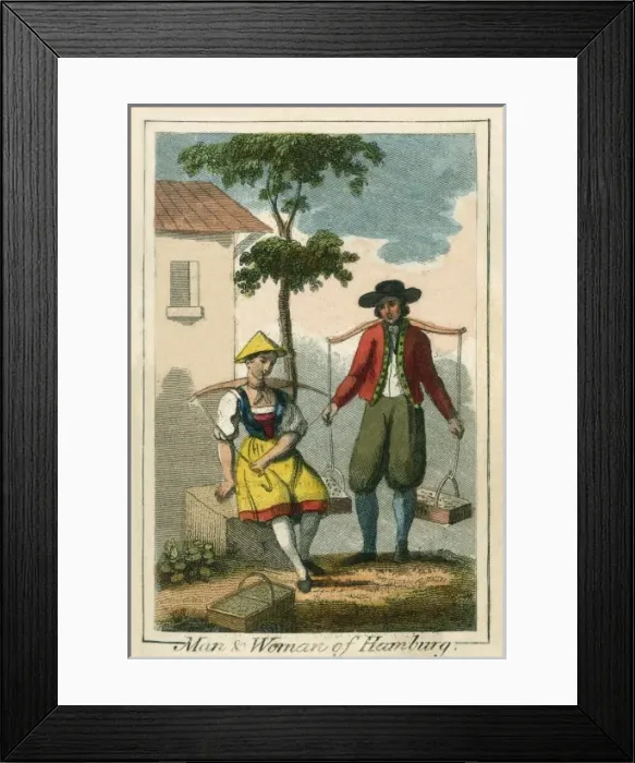 Framed Print : Man and Woman of Hamburg Framed Print : Man and Woman of Hamburg