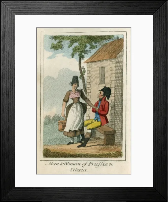 Framed Print : Man and Woman of Prussia in Silesia Framed Print : Man and Woman of Prussia in Silesia
