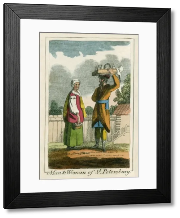 Framed Print : A man and woman from St Petersburg, Russia Framed Print : A man and woman from St Petersburg, Russia