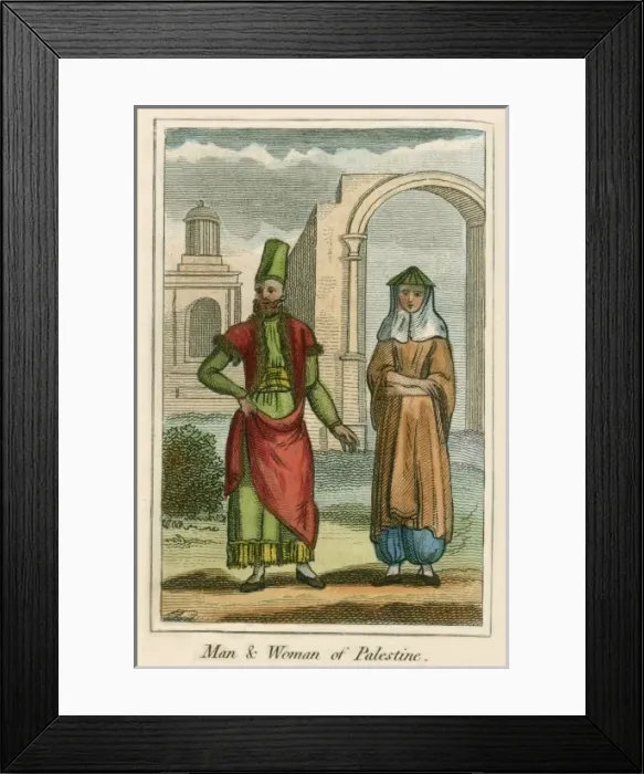 Framed Print : A man and Woman of Palestine Framed Print : A man and Woman of Palestine