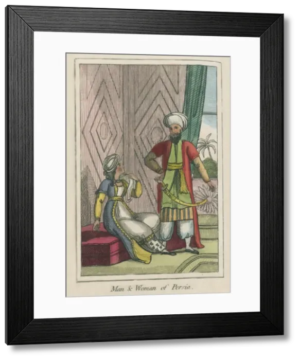 Framed Print : A man and Woman of Iran (Persia) Framed Print : A man and Woman of Iran (Persia)