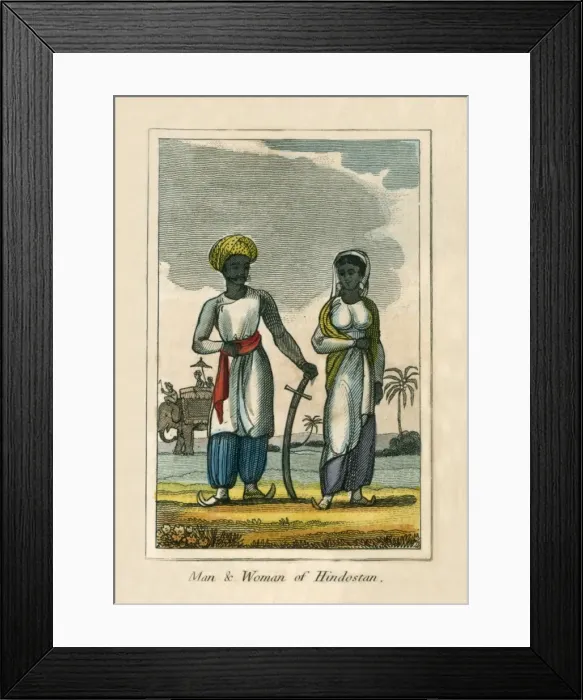 Framed Print : A man and Woman of Hindustan (India) Framed Print : A man and Woman of Hindustan (India)