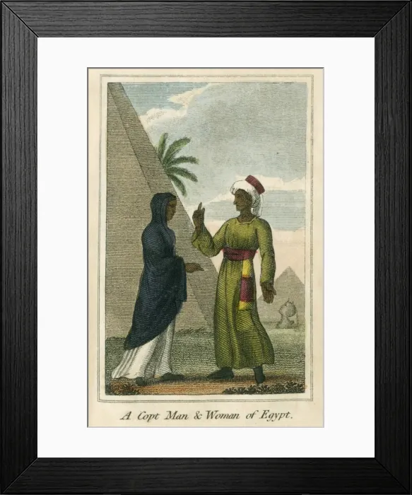 Framed Print : A Copt Man & Woman - Egypt Framed Print : A Copt Man & Woman - Egypt