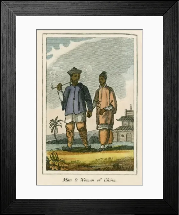 Framed Print : A man and woman from China Framed Print : A man and woman from China