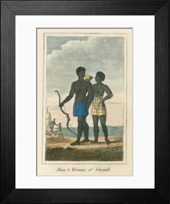 Framed Print : Man and Woman of Senegal