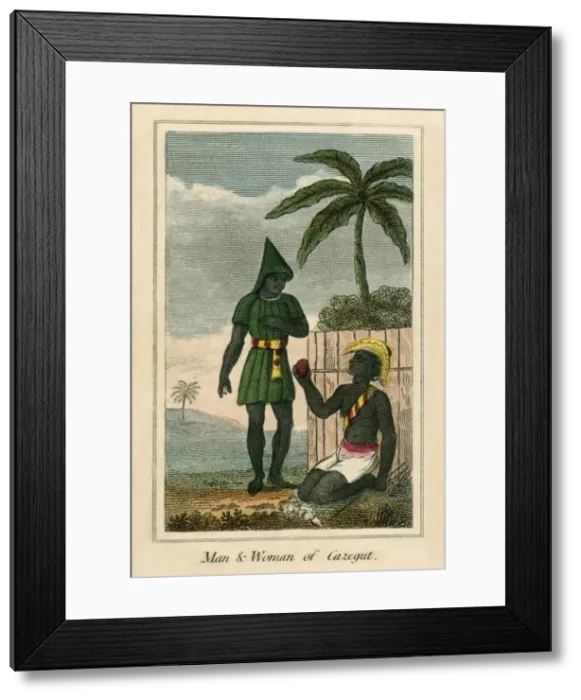 Framed Print : Man and Woman of Cazegut, (Bissau, Guinea) Framed Print : Man and Woman of Cazegut, (Bissau, Guinea)