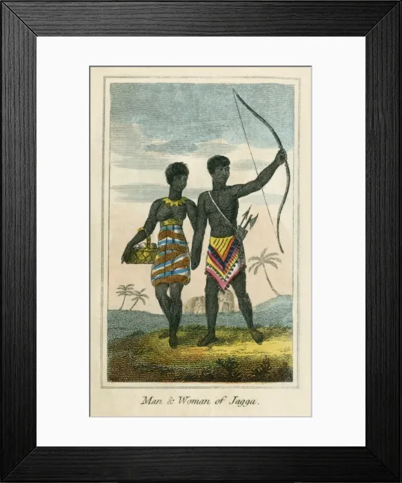 Framed Print : Man and Woman of the Jaggas People Framed Print : Man and Woman of the Jaggas People