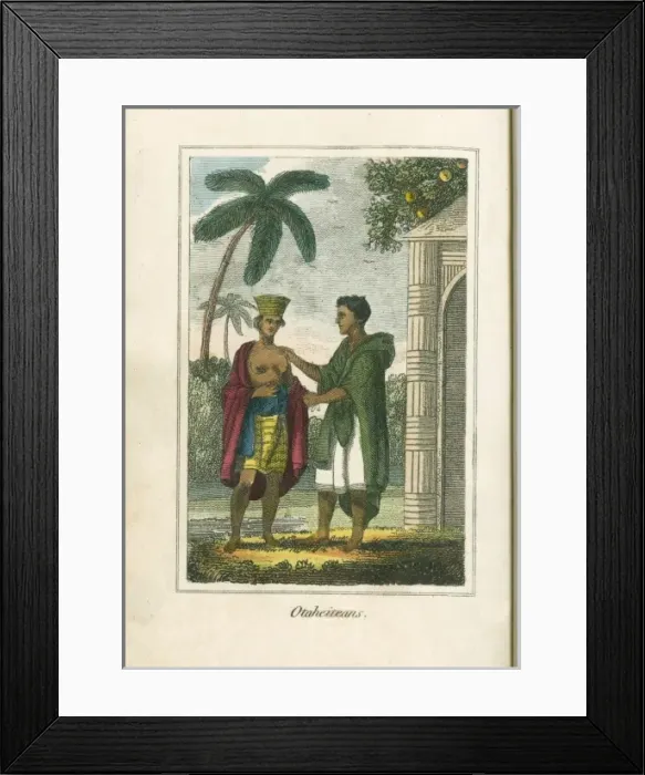 Framed Print : Peoples of Tahiti Framed Print : Peoples of Tahiti