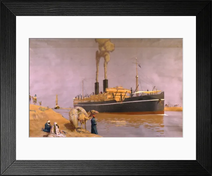 Framed Print : Steamship off the coast of Africa Framed Print : Steamship off the coast of Africa