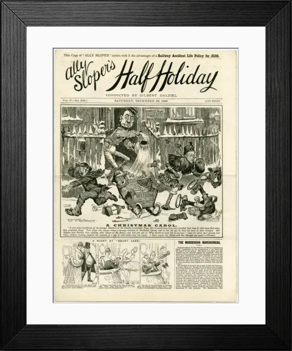 Framed Print : Christmas Carols / Ally Sloper Framed Print : Christmas Carols / Ally Sloper
