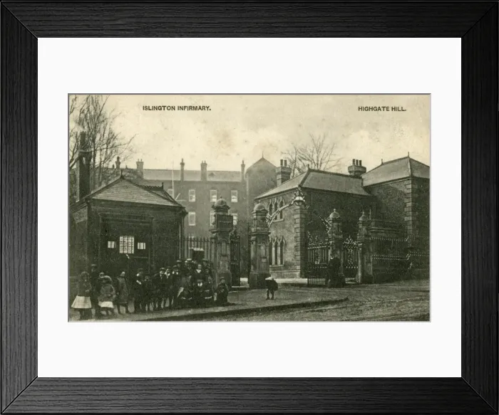 Framed Print : Islington Poor Law Infirmary, Highgate Hill, London Framed Print : Islington Poor Law Infirmary, Highgate Hill, London