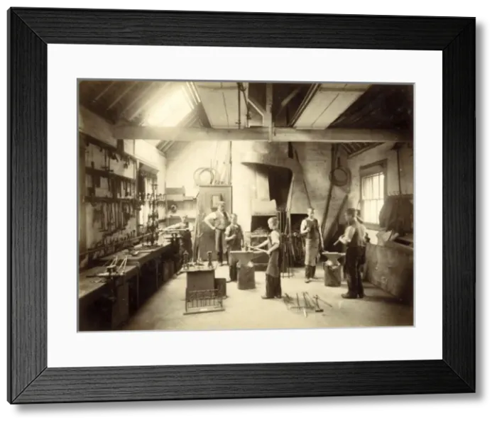Framed Print : Kensington & Chelsea District School, blacksmiths shop Framed Print : Kensington & Chelsea District School, blacksmiths shop