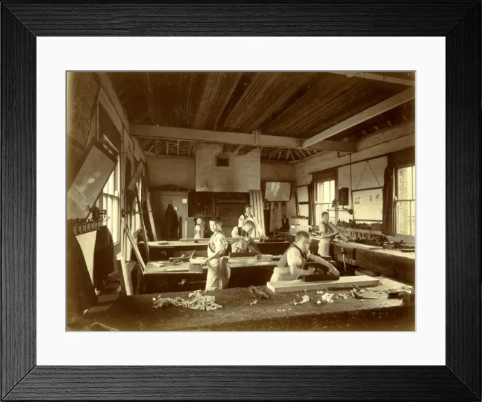 Framed Print : Kensington & Chelsea District School, carpenters shop Framed Print : Kensington & Chelsea District School, carpenters shop