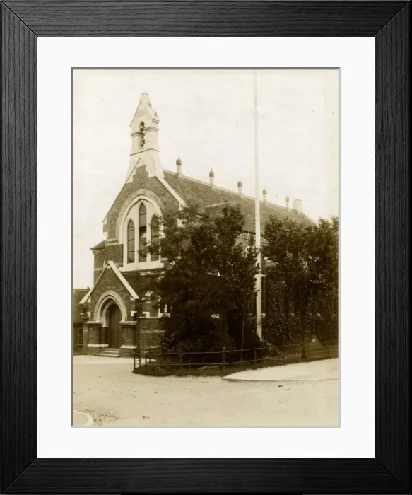 Framed Print : Kensington & Chelsea District School, chapel exterior Framed Print : Kensington & Chelsea District School, chapel exterior