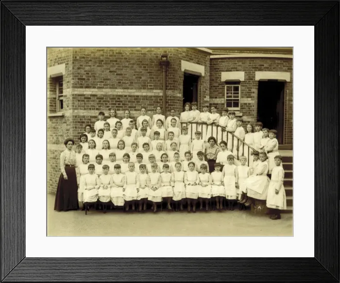 Framed Print : Kensington & Chelsea District School, girls group photo Framed Print : Kensington & Chelsea District School, girls group photo