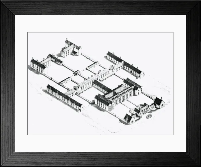 Framed Print : Union Workhouse, Limerick, Ireland, perspective view Framed Print : Union Workhouse, Limerick, Ireland, perspective view