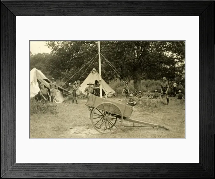 Framed Print : Boy Scout Troop from Christchurch Cottage Homes Framed Print : Boy Scout Troop from Christchurch Cottage Homes