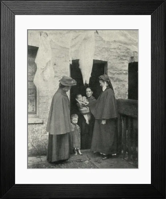 Framed Print : Salvation Army Slum Sisters on a home visit Framed Print : Salvation Army Slum Sisters on a home visit