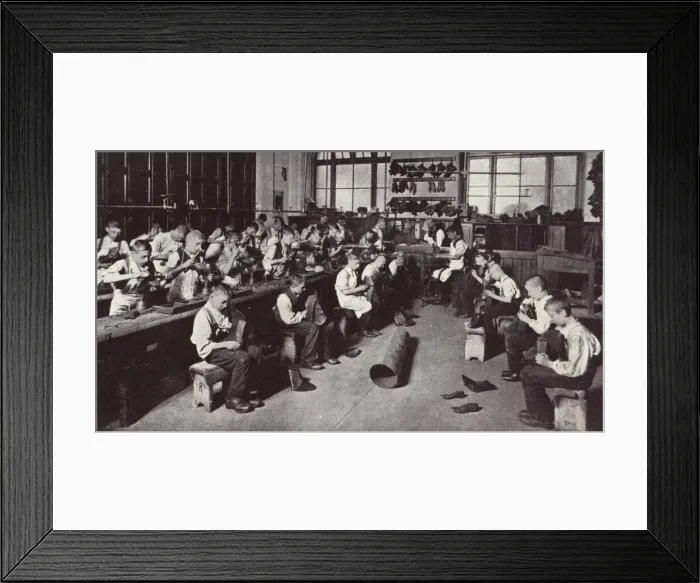 Framed Print : Bootmakers Shop at Barnardos Home, Stepney Causeway Framed Print : Bootmakers Shop at Barnardos Home, Stepney Causeway