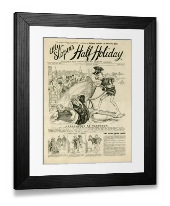 Framed Print : Hydropathy at Yarmouth / Ally Sloper Framed Print : Hydropathy at Yarmouth / Ally Sloper