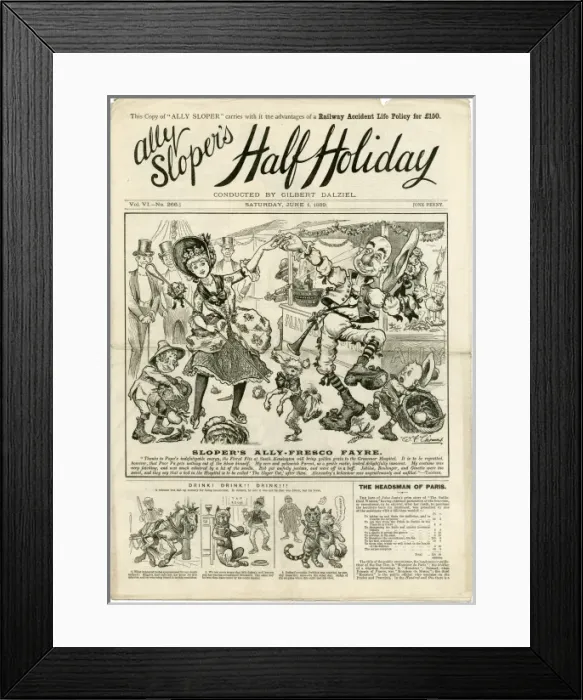 Framed Print : Ally-Fresco Fayre / Ally Sloper Framed Print : Ally-Fresco Fayre / Ally Sloper
