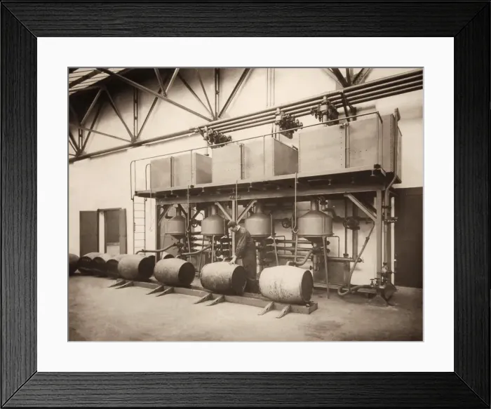 Framed Print : Filling large fuel barrels - Hackney Wick Framed Print : Filling large fuel barrels - Hackney Wick