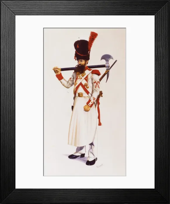 Framed Print : French Pioneer Guardsman Framed Print : French Pioneer Guardsman