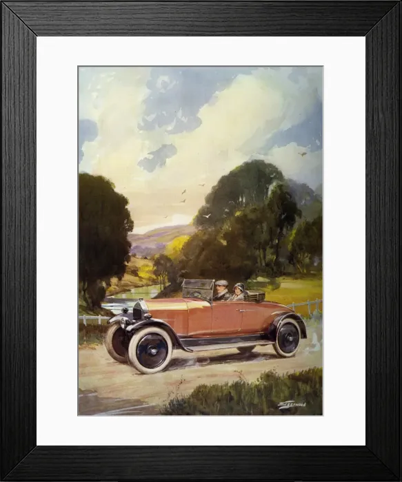 Framed Print : S Teerwood. Driving in the 2-seater Framed Print : S Teerwood. Driving in the 2-seater