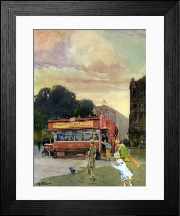 Framed Print : S Teerwood. Open top London bus Framed Print : S Teerwood. Open top London bus