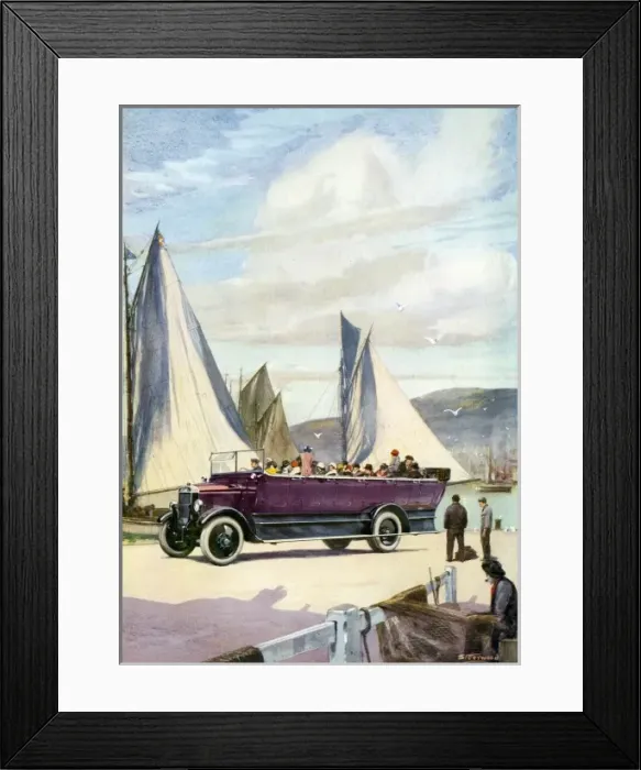 Framed Print : S Teerwood. Open-top charabanc Framed Print : S Teerwood. Open-top charabanc