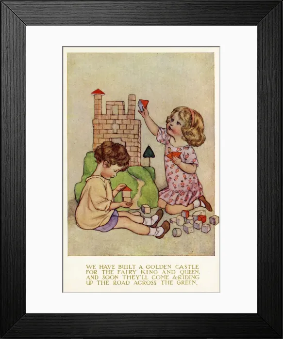 Framed Print : Building a Castle by Susan Beatrice Pearse Framed Print : Building a Castle by Susan Beatrice Pearse