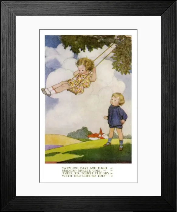 Framed Print : On the Swing by Susan Beatrice Pearse Framed Print : On the Swing by Susan Beatrice Pearse