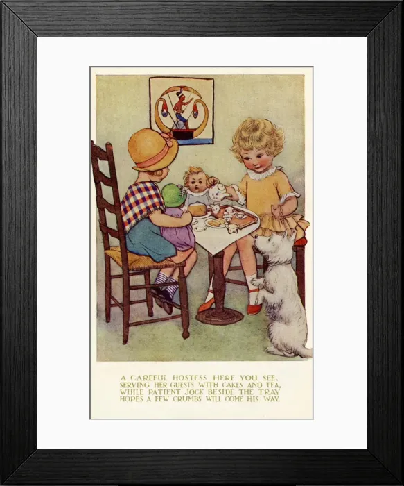 Framed Print : The tea party by Susan Beatrice Pearse Framed Print : The tea party by Susan Beatrice Pearse