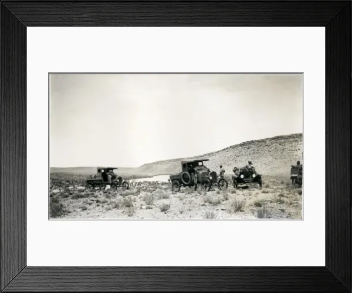 Framed Print : British ground support convoy in desert, Middle East Framed Print : British ground support convoy in desert, Middle East