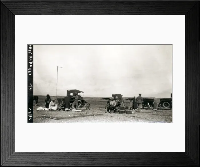 Framed Print : Parked ground support vehicles, Iraq Framed Print : Parked ground support vehicles, Iraq