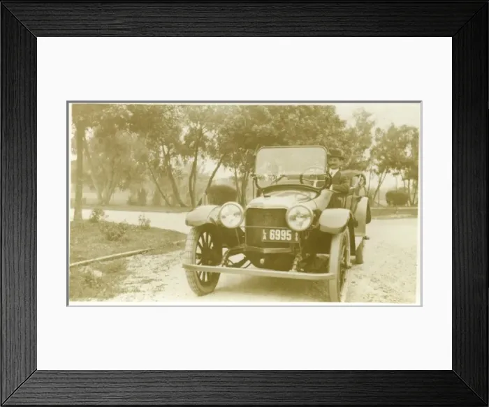 Framed Print : Car with European driver, Middle East Framed Print : Car with European driver, Middle East