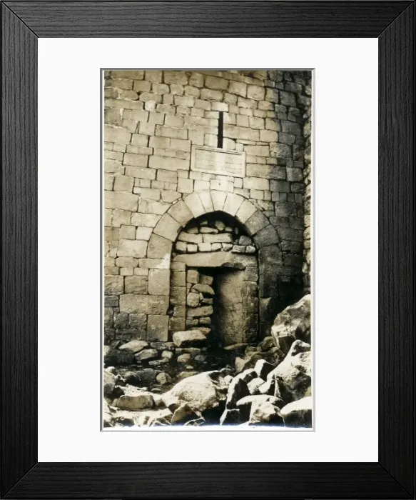 Framed Print : Ancient stone gateway, bricked up, Middle East Framed Print : Ancient stone gateway, bricked up, Middle East