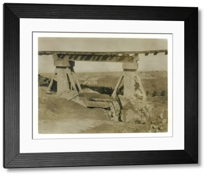 Framed Print : Bridge damaged by explosives, Iraq Framed Print : Bridge damaged by explosives, Iraq