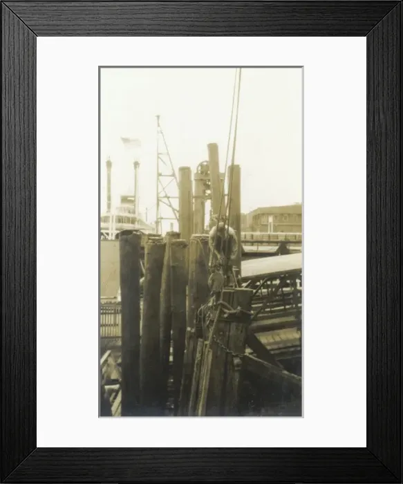 Framed Print : Engineer installing dock pilings Framed Print : Engineer installing dock pilings
