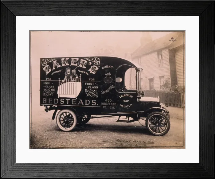 Framed Print : Delivery Van for Bakers Bedsteads Framed Print : Delivery Van for Bakers Bedsteads