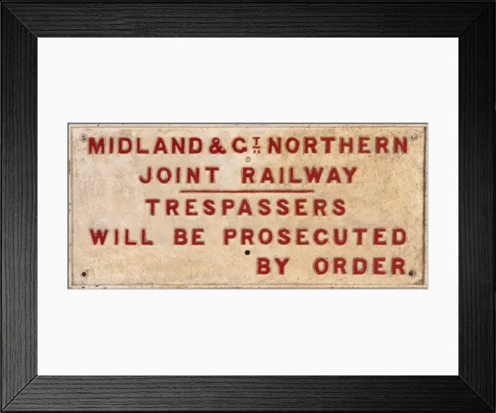 Framed Print : Trackside Railway Warning Sign Framed Print : Trackside Railway Warning Sign